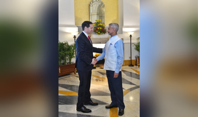 External Affairs Minister Dr. S. Jaishankar welcomed H.E. Mr. Marco Rubio, Secretary of State of the United States for the Quad Foreign Ministers’ Meeting in New Delhi