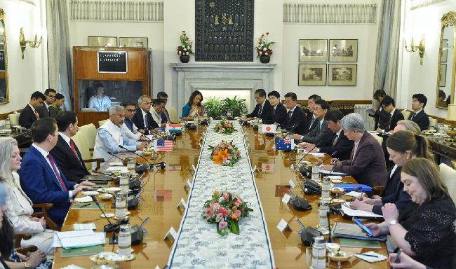 External Affairs Minister Dr. S. Jaishankar concluded a successful Quad Foreign Ministers’ Meeting with H.E. Mr. Marco Rubio, Secretary of State of the United States, H.E. Ms. Penny Wong, Foreign Minister of Australia and H.E. Mr. Toshimitsu Motegi, Foreign Minister of Japan in New Delhi