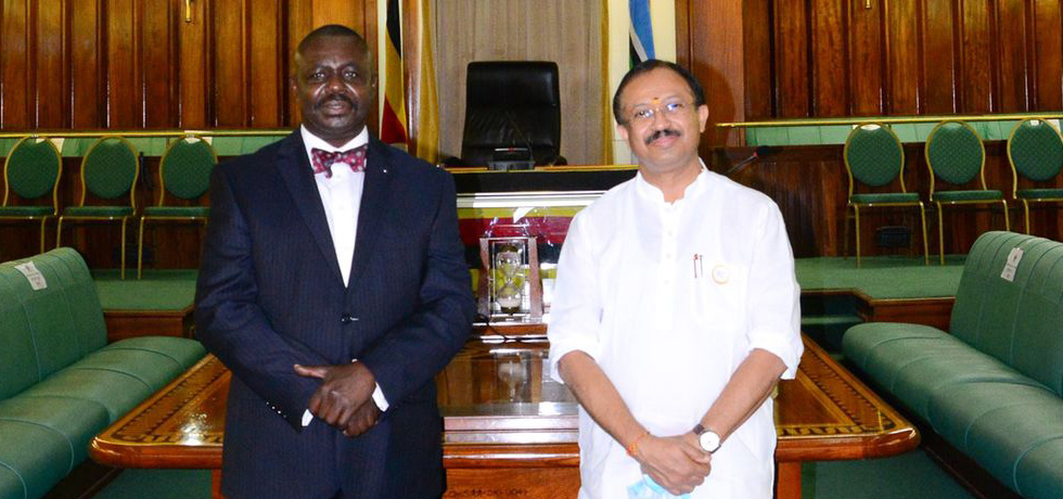 Shri V. Muraleedharan, Minister of State for External Affairs met H.E. Rt Jacob Oulanyah, Hon'ble Speaker of Parliament of Uganda