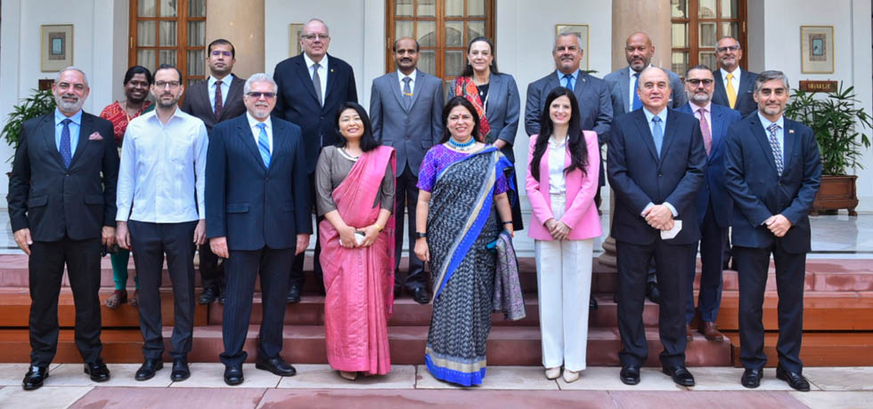 Smt. Meenakashi Lekhi, Minister of State for External Affairs hosts the Ambassadors of Latin America and Caribbean (LAC) region