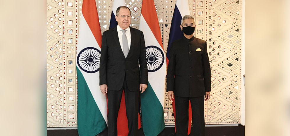 External Affairs Minister, Dr. S. Jaishankar welcomes Russian Foreign Minister, Sergey Lavrov