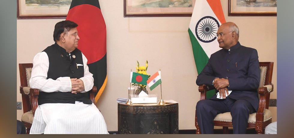 Bangladesh Foreign Minister, Dr. A.K. Abdul Momen calls on President, Shri Ram Nath Kovind